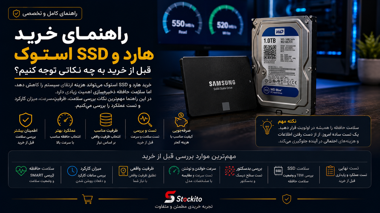 راهنمای خرید هارد و SSD استوک؛ قبل از خرید به چه نکاتی توجه کنیم؟