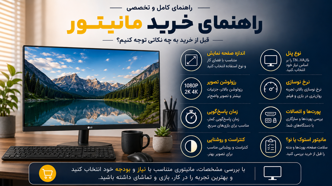راهنمای خرید مانیتور؛ قبل از خرید به چه نکاتی توجه کنیم؟